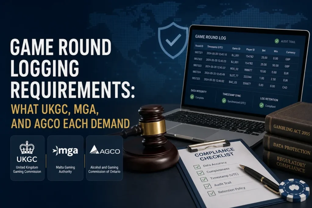 Game Round Logging Requirements: What UKGC, MGA, and AGCO Each Demand