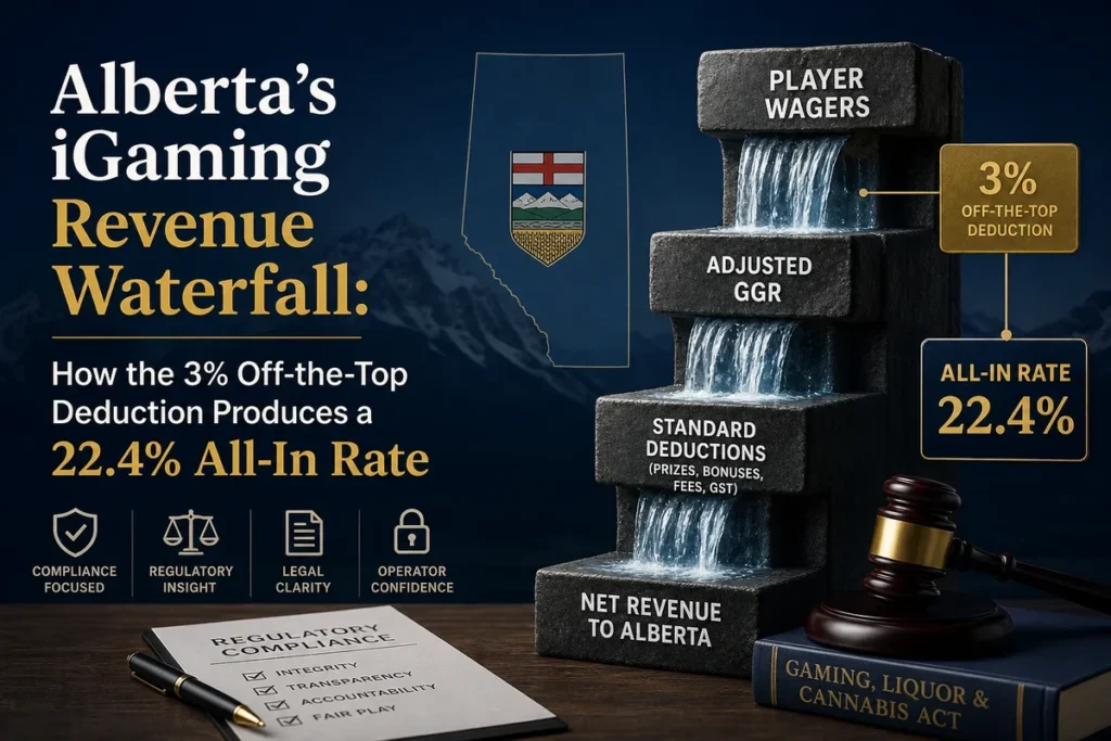 Alberta’s iGaming Revenue Waterfall: How the 3% Off-the-Top Deduction Produces a 22.4% All-In Rate