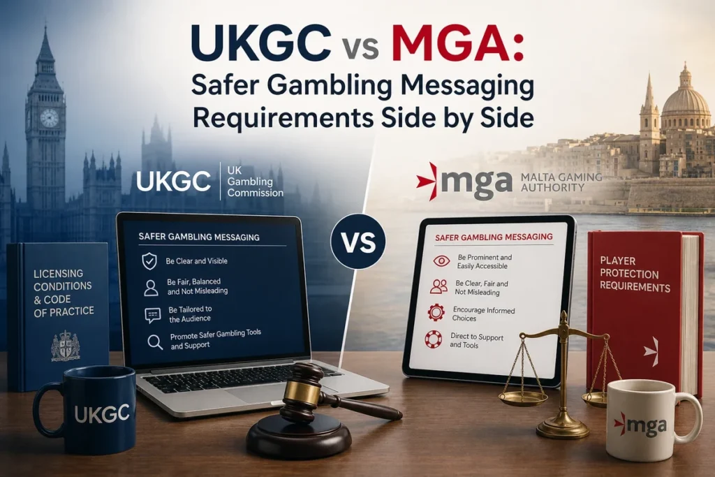UKGC vs MGA: Safer Gambling Messaging Requirements Side by Side