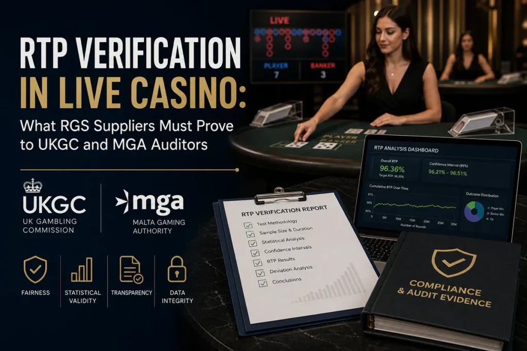 RTP Verification in Live Casino: What RGS Suppliers Must Prove to UKGC and MGA Auditors