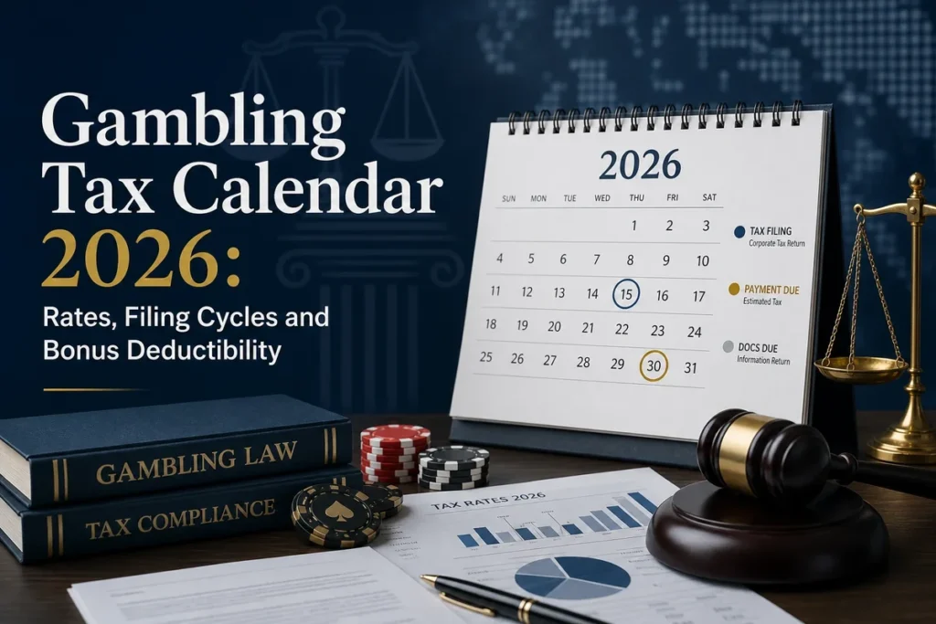 Gambling Tax Calendar 2026: Rates, Filing Cycles and Bonus Deductibility